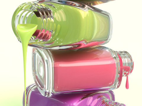 Varnish in jars Model 3D