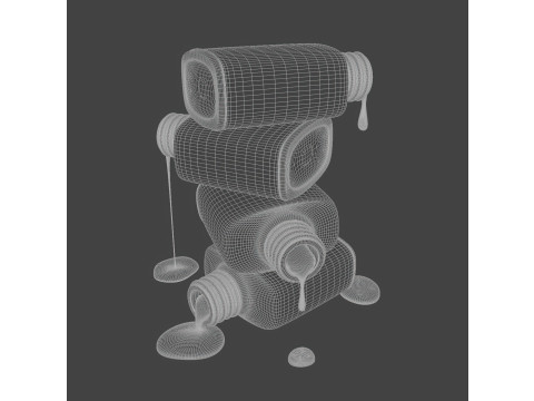 Varnish in jars Model 3D