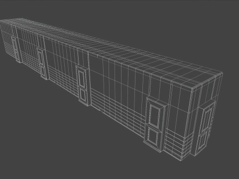 Corridor is white 3D Model