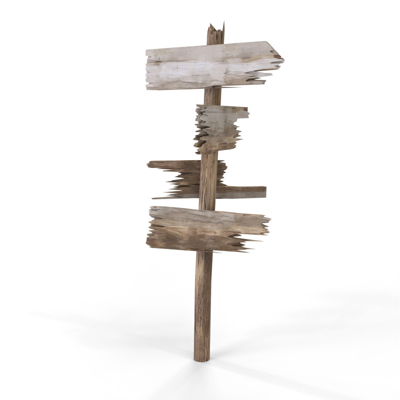 Wooden post 3D Model .c4d .max .obj .3ds .fbx .stl .blend 