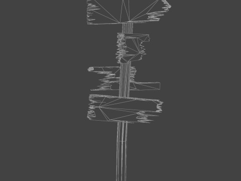 Wooden post 3D Model