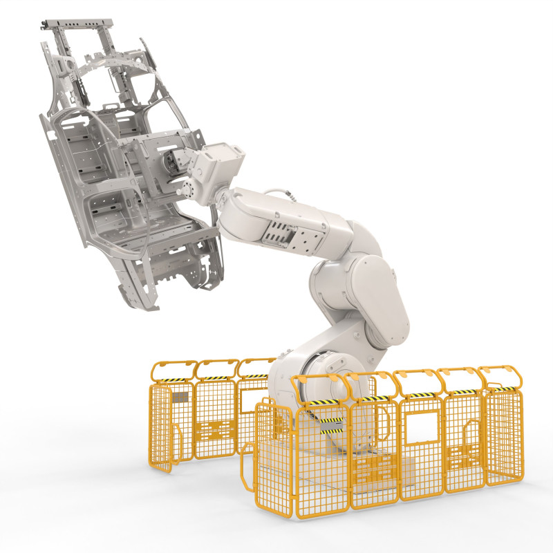 Industrial robot manipulator 3D Model .c4d .max .obj .3ds .fbx .stl .blend 