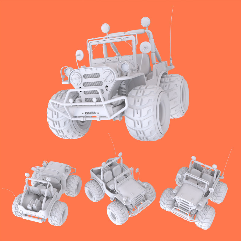 Off-road vehicle Modèle 3D .c4d .max .obj .3ds .fbx .stl .blend 