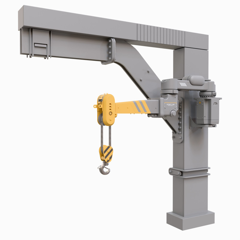 Lifting crane 3D Модель .c4d .max .obj .3ds .fbx .stl .blend 