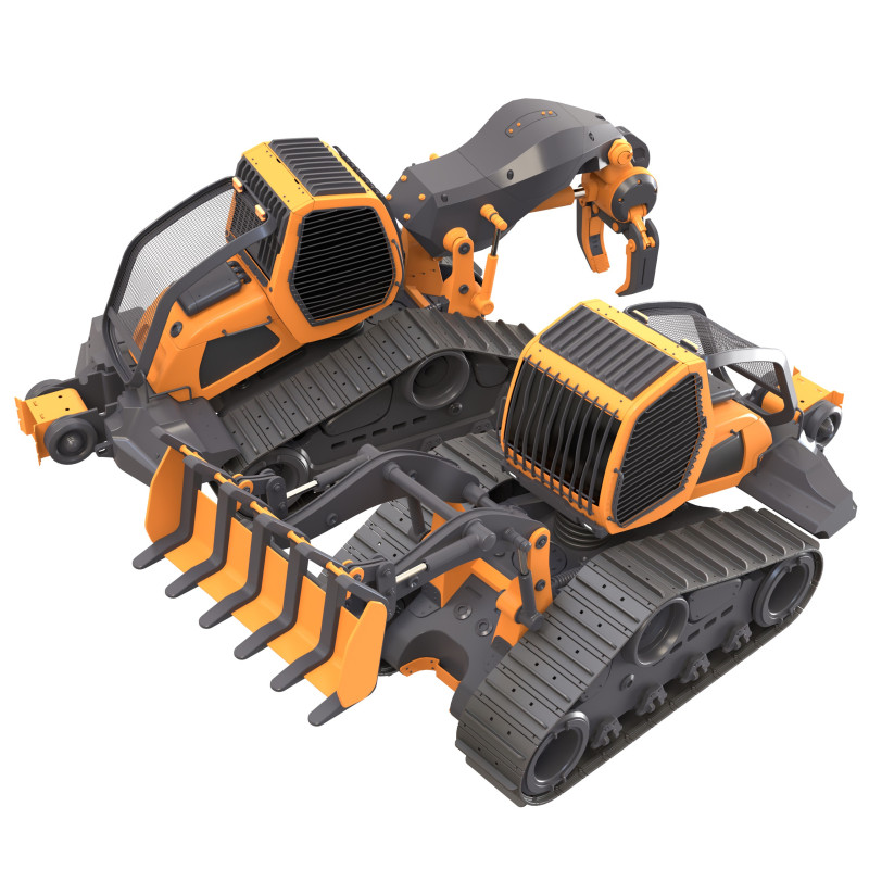 Tractor Model 3D .c4d .max .obj .3ds .fbx .stl .blend 