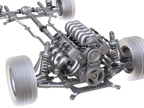 Car suspension Modelo 3D