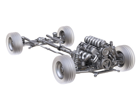 Car suspension Modelo 3D