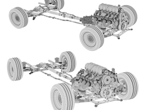 Car suspension Modelo 3D
