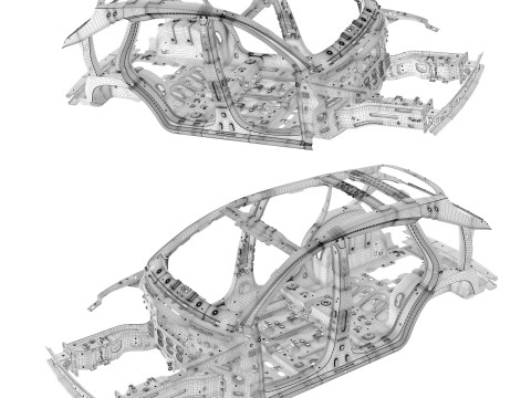 Frame Car 3D Model