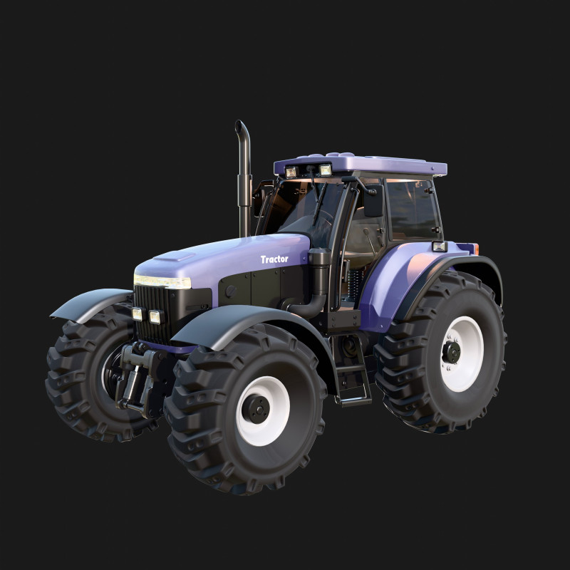 Tractor Modèle 3D .c4d .max .obj .3ds .fbx .stl .blend 