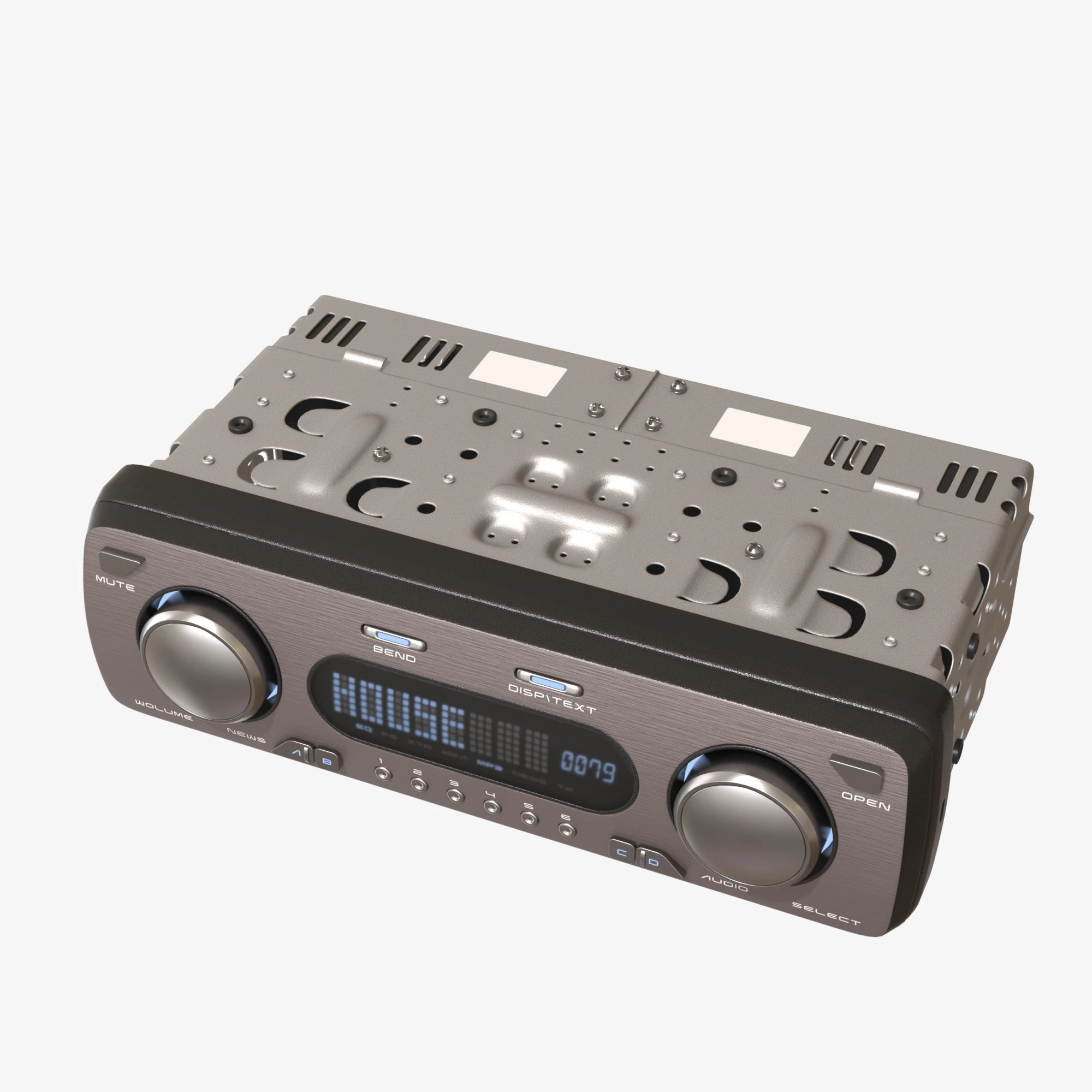 Car radio 3D Model .c4d .max .obj .3ds .fbx .stl .blend 