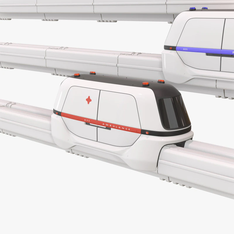 Carri su rotaie Modello 3D .c4d .max .obj .3ds .fbx .stl .blend 