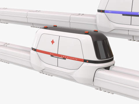 Wagons on rails 3D 모델
