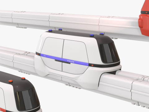 Wagons on rails 3D 모델
