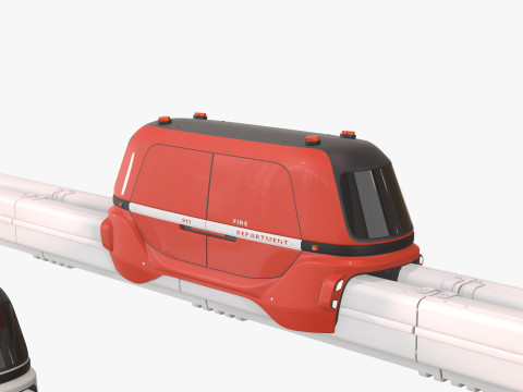 Wagons on rails 3D 모델