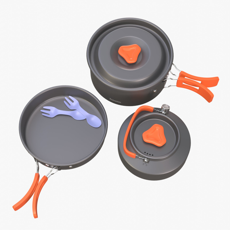 Travelers Tableware 3Dモデル .c4d .max .obj .3ds .fbx .stl .blend 