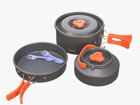 Reizigers servies 3D Model