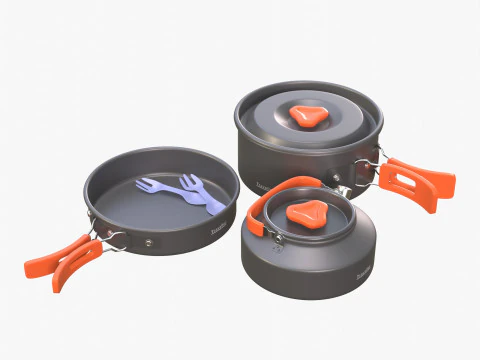 Reizigers servies 3D Model