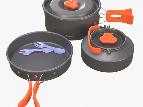 Travelers Tableware 3Dモデル