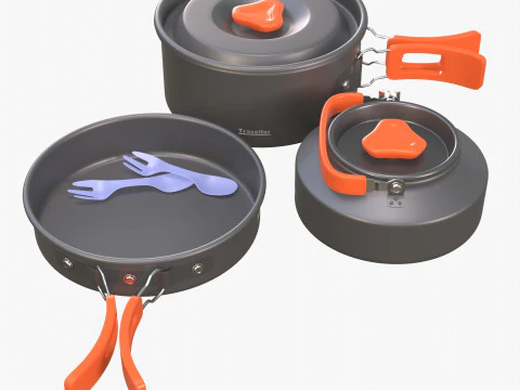 Reizigers servies 3D Model