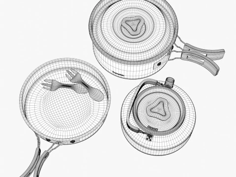 Reizigers servies 3D Model