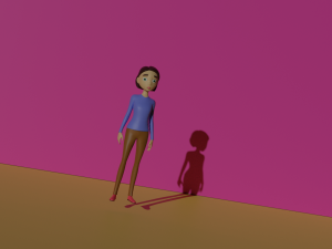 3d cartoon character-3d woman Model 3D