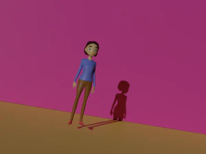 3d cartoon character-3d woman 3D Model