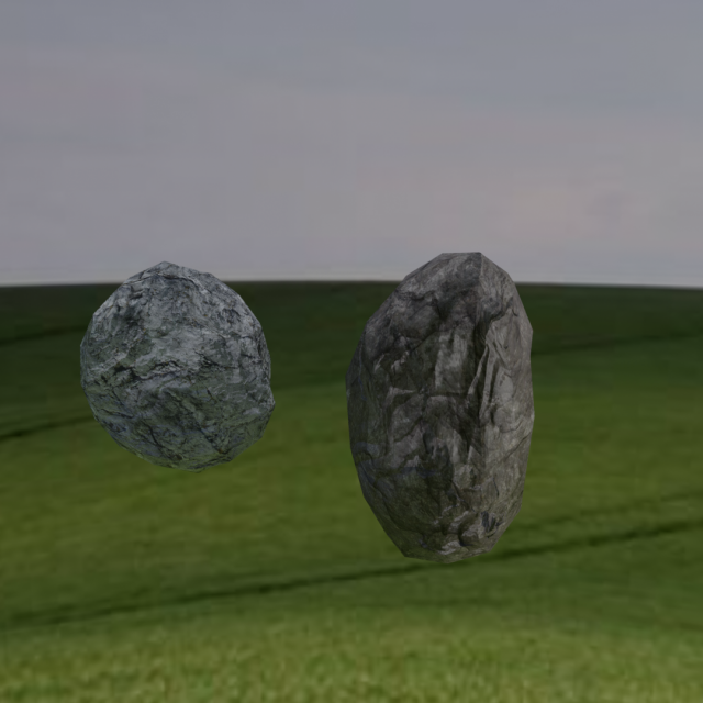 low-poly realistic rocks -2 in 1 Modelo 3D .c4d .max .obj .3ds .fbx .stl .blend 