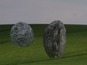 low-poly realistic rocks -2 in 1 Model 3D