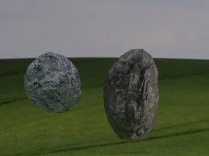 rocce realistiche a basso numero di poligoni -2 in 1 Modello 3D