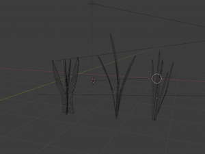 low-poly realistic grass -3 in 1-3d plants 3D Model