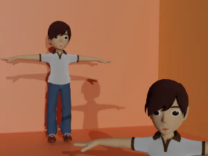 karakter anak laki-laki Model 3D