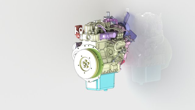 kubota d722-e2b engine Modelo 3D .c4d .max .obj .3ds .fbx .stl .blend 