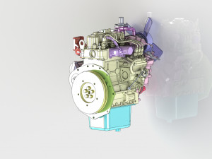 kubota d722-e2b engine 3D 模型