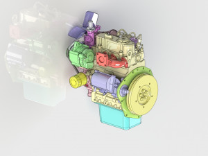 kubota d722-e2b engine Modelo 3D