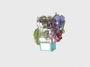kubota d722-e2b engine Modelo 3D