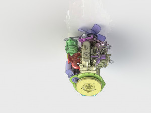 kubota d722-e2b engine Modelo 3D