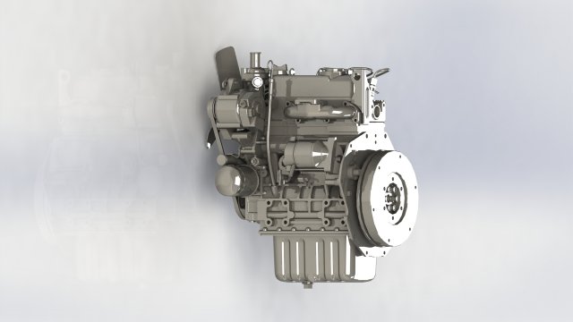 kubota d1105-e2b-eu engine 3D 模型 .c4d .max .obj .3ds .fbx .stl .blend 