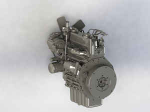 kubota d1105-e2b-eu engine 3D 模型