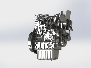 kubota d1105-e2b-eu engine 3D 模型