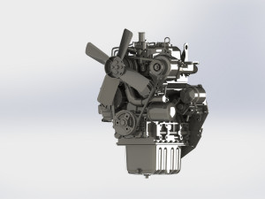 kubota d1105-e2b-eu engine 3D 模型