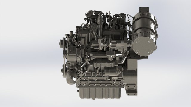 Kubota v1505-cr-t engine without equipment 3D Model .c4d .max .obj .3ds .fbx .stl .blend 