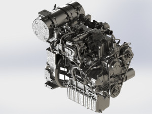 Kubota v1505-cr-t engine without equipment 3D Model