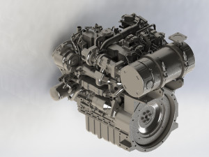 Kubota v1505-cr-t engine without equipment 3D Model