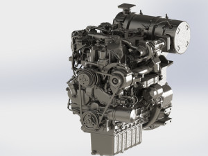Kubota v1505-cr-t engine without equipment 3D Model