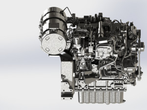 Kubota v1505-cr-t engine without equipment 3D Model