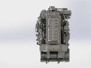 Kubota v1505-cr-t engine without equipment 3D Model