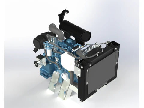 Yanmar 3TNM68 Engine 3D Model