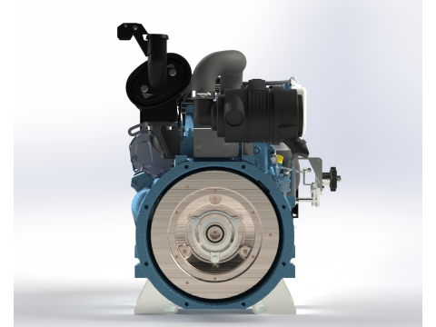 洋马 3TNM68 发动机 3D 模型