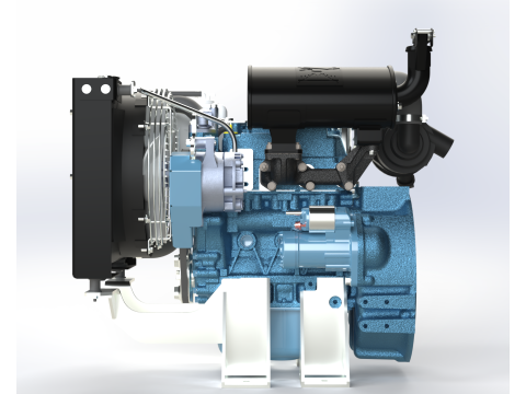 洋马 3TNM68 发动机 3D 模型